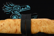 Yellow Cedar Burl Native American Flute, Minor, Mid F#-4, #F16I